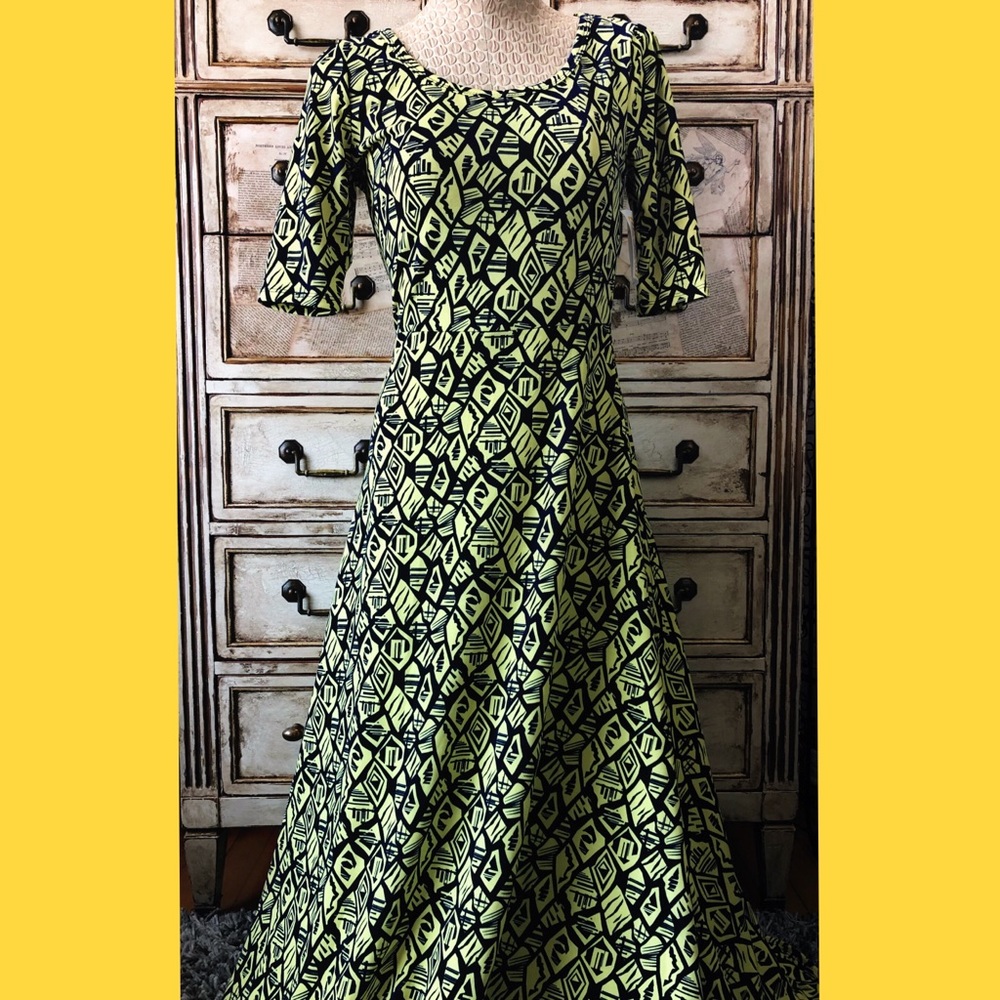 (XS) Vintage LuLaRoe Ana Maxi Dress - Picture 2 of 6